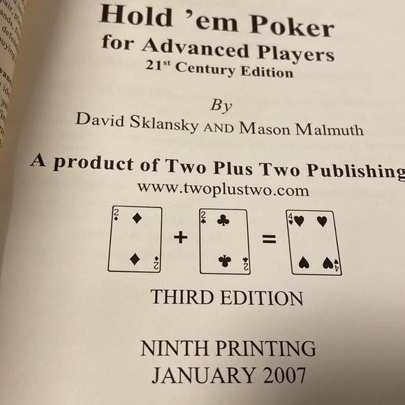 Hold 'em Poker: For Advanced Players 21st Century Edition - Picture 5 of 12